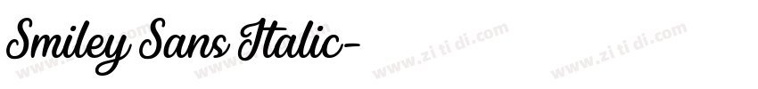 Smiley Sans Italic字体转换